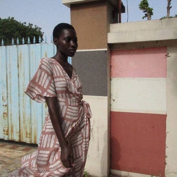 Osei Duro tulip dress in pink basket - Picture 2 of 8